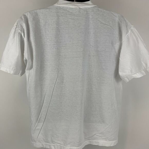 Vintage 80s Make Waves For Clean Water Hawaii T Shirt Mens Large Sailing White - Picture 3 of 8